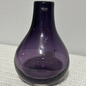 Krosno Poland Purple Glass Vase